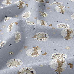 Printed Cotton BLOUBI Baltic / Hazelnut